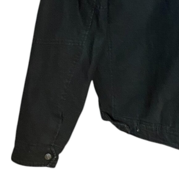 Levis Canvas Chore Barn Coat Black Cowboy Farm Utility Trucker Quilted 90s Sz XL - Picture 11 of 15